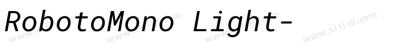 RobotoMono Light字体转换